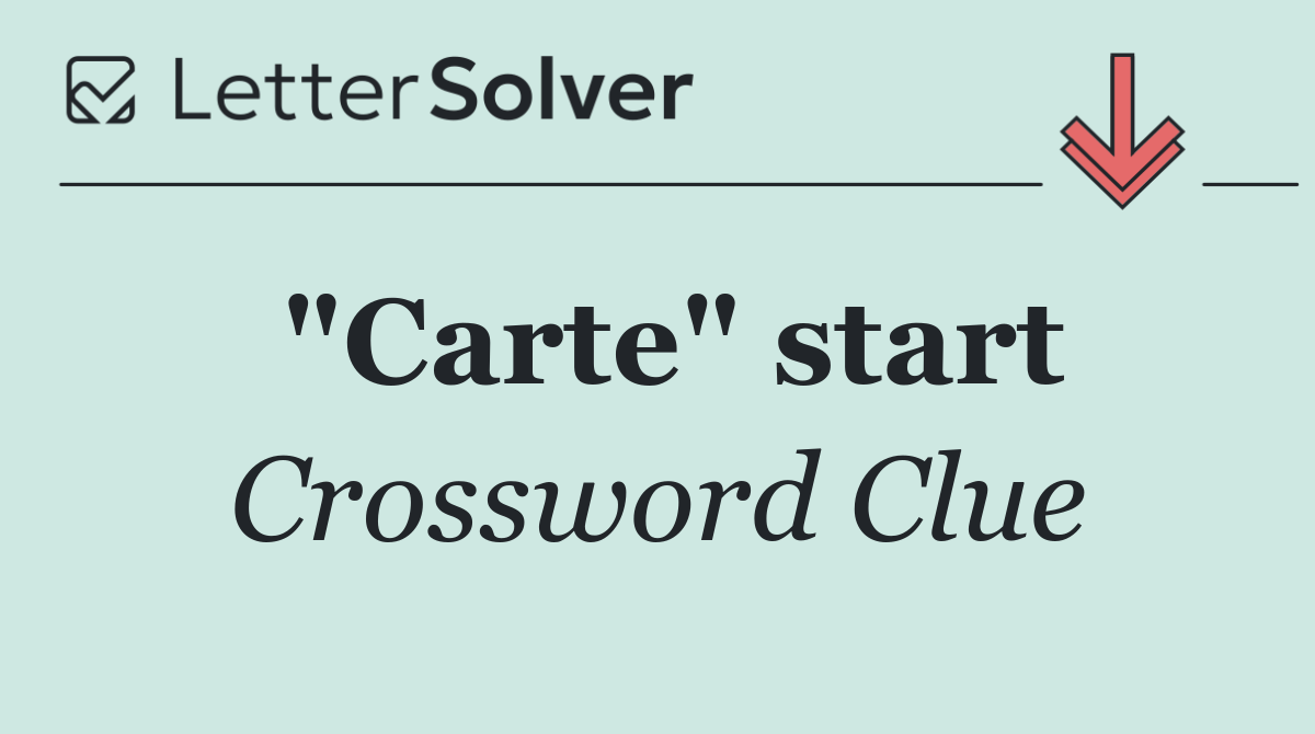 "Carte" start