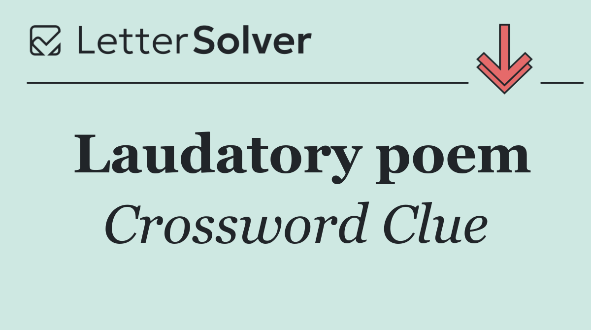 Laudatory poem