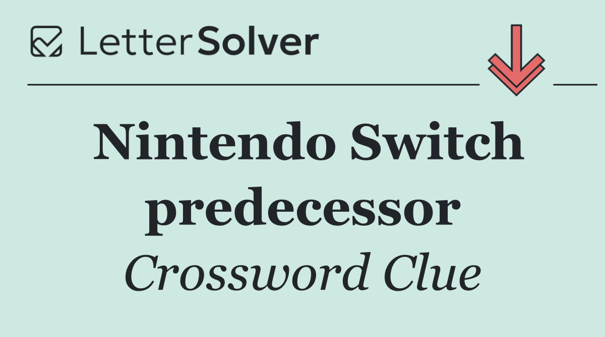 Nintendo Switch predecessor