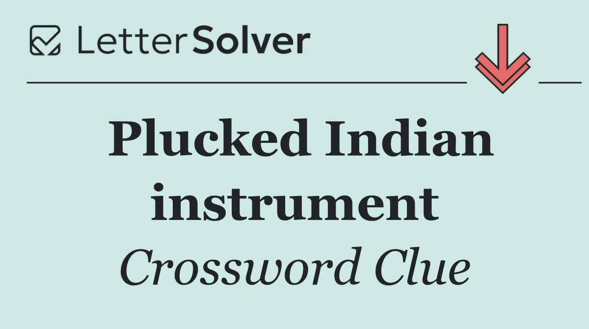 Plucked Indian instrument