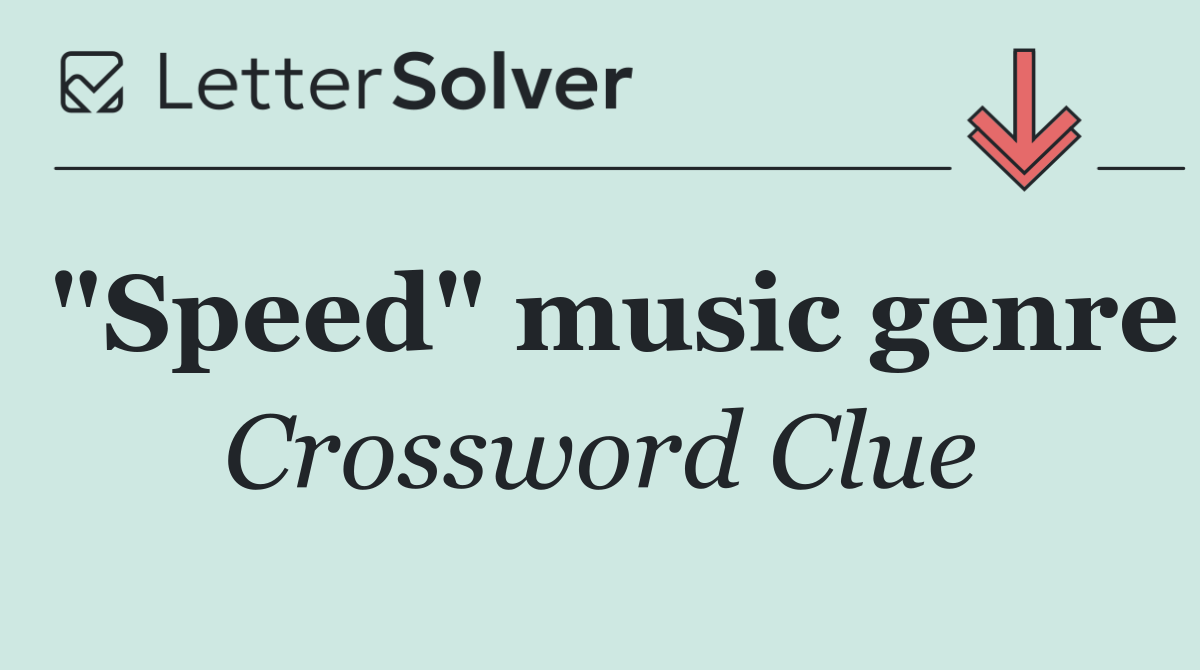 "Speed" music genre