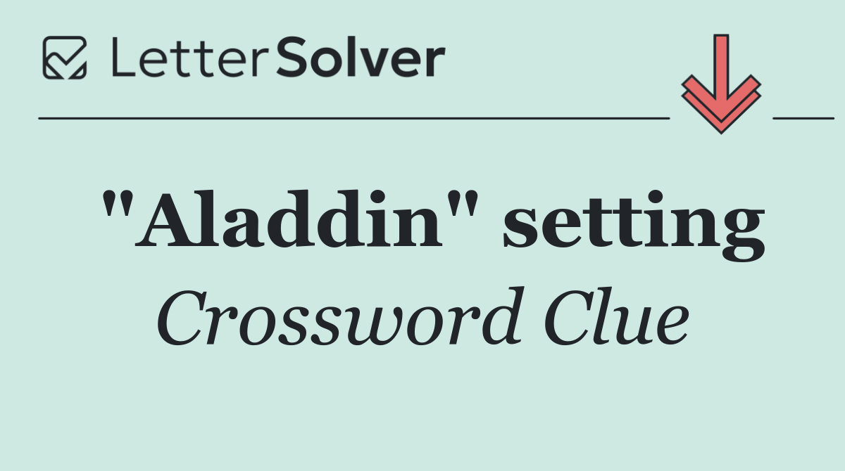 "Aladdin" setting