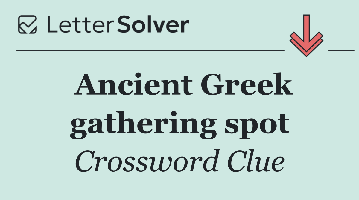 Ancient Greek gathering spot