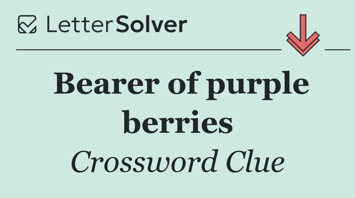 Bearer of purple berries