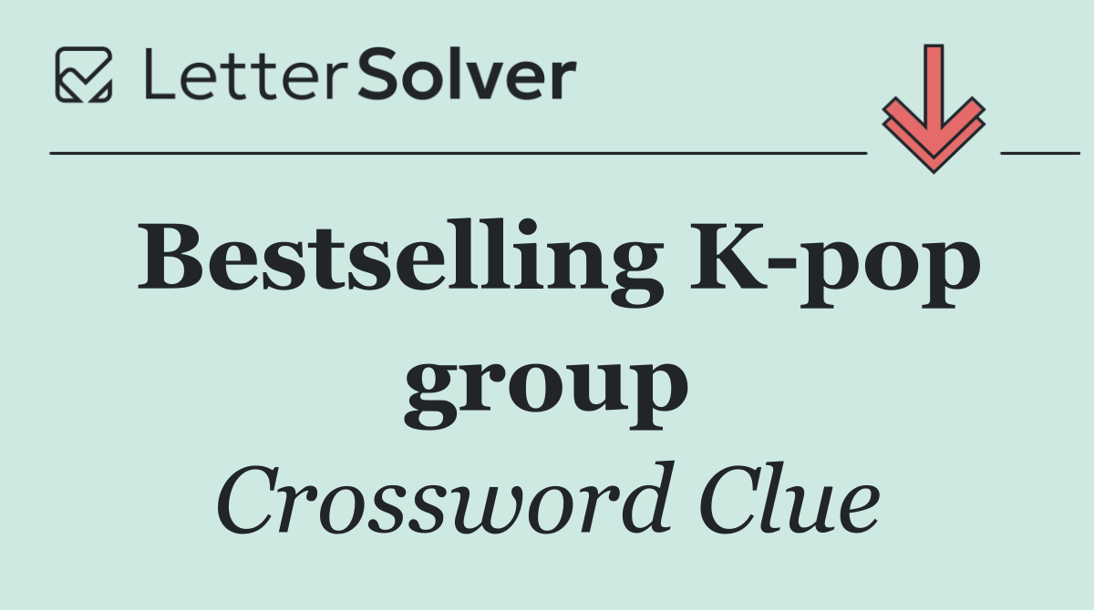 Bestselling K pop group