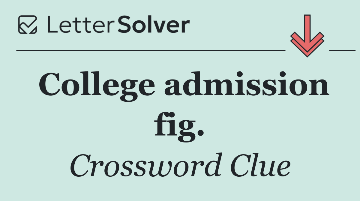 College admission fig.