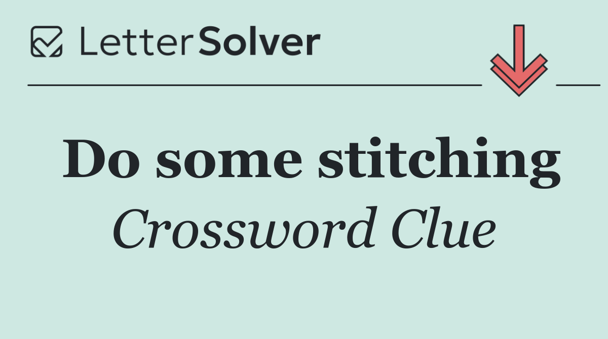Do some stitching