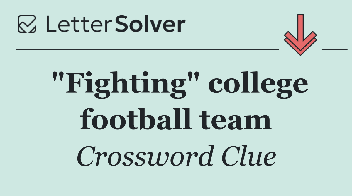 "Fighting" college football team