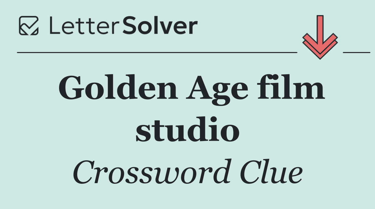 Golden Age film studio