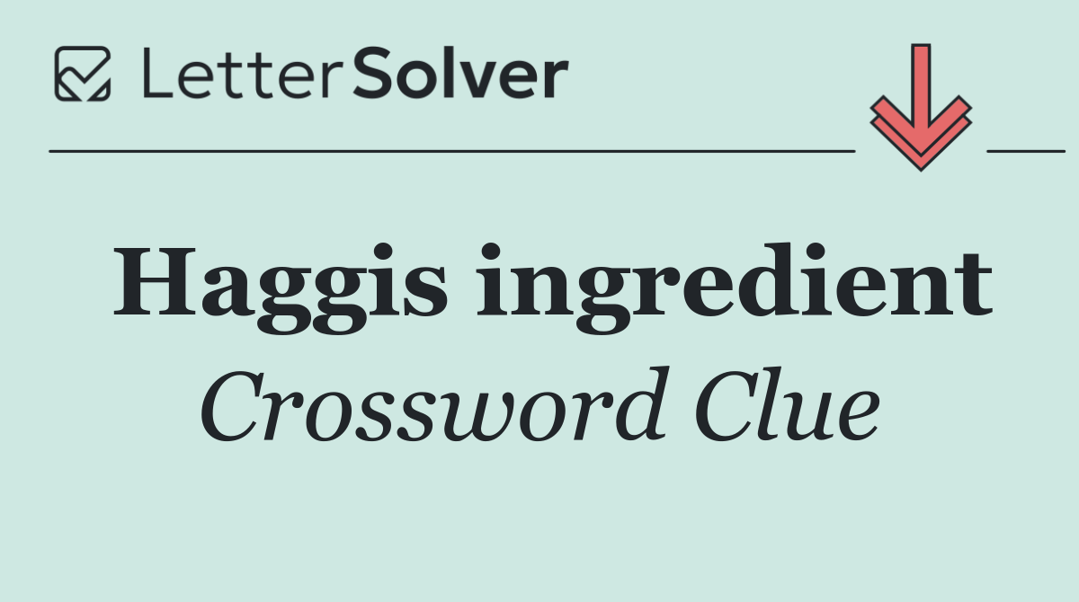 Haggis ingredient
