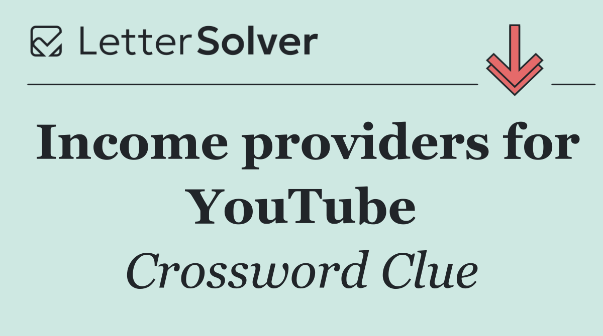 Income providers for YouTube