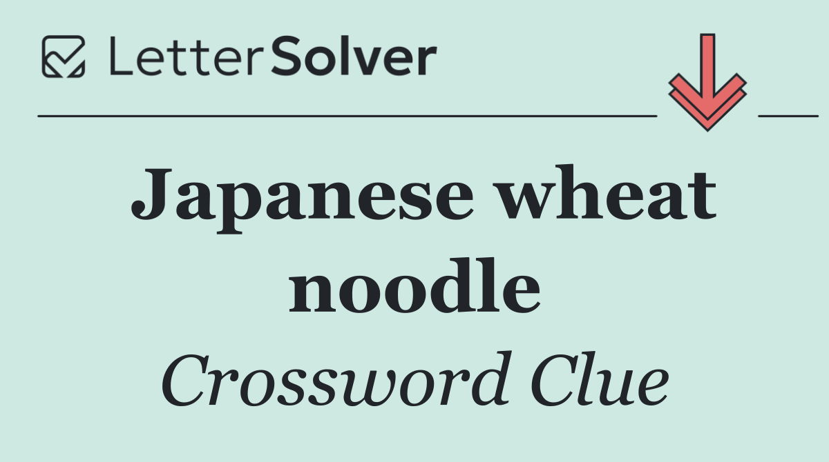 Japanese wheat noodle