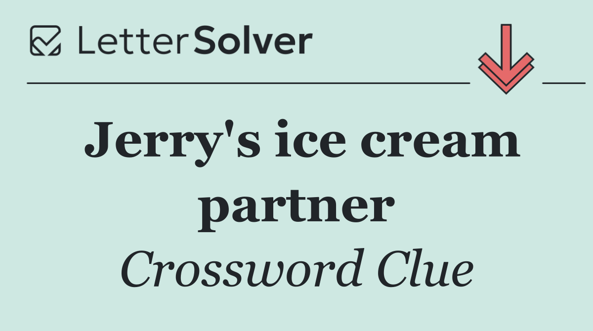 Jerry's ice cream partner