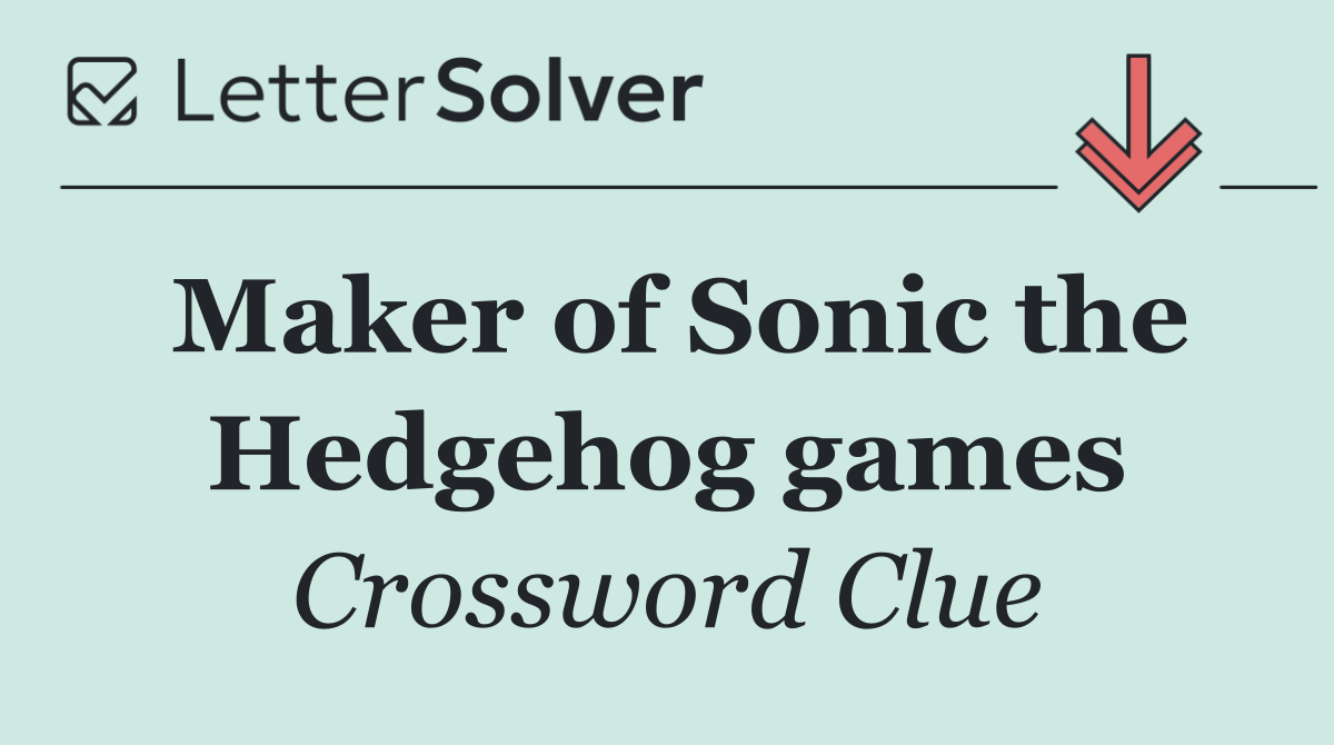 Maker of Sonic the Hedgehog games
