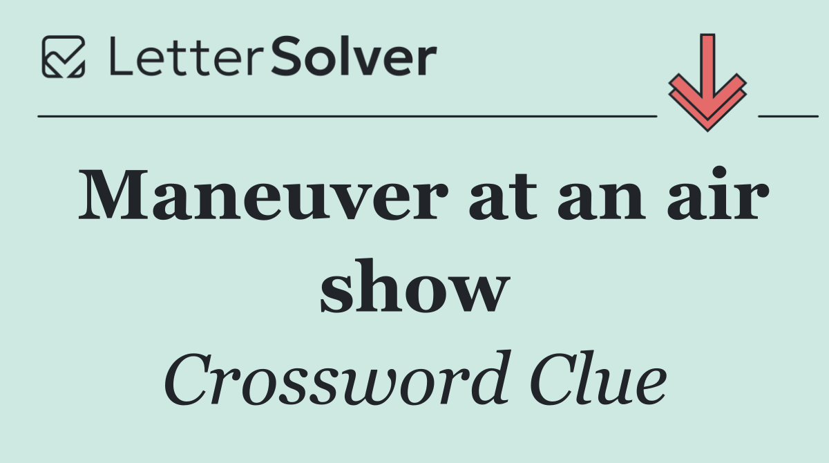 Maneuver at an air show