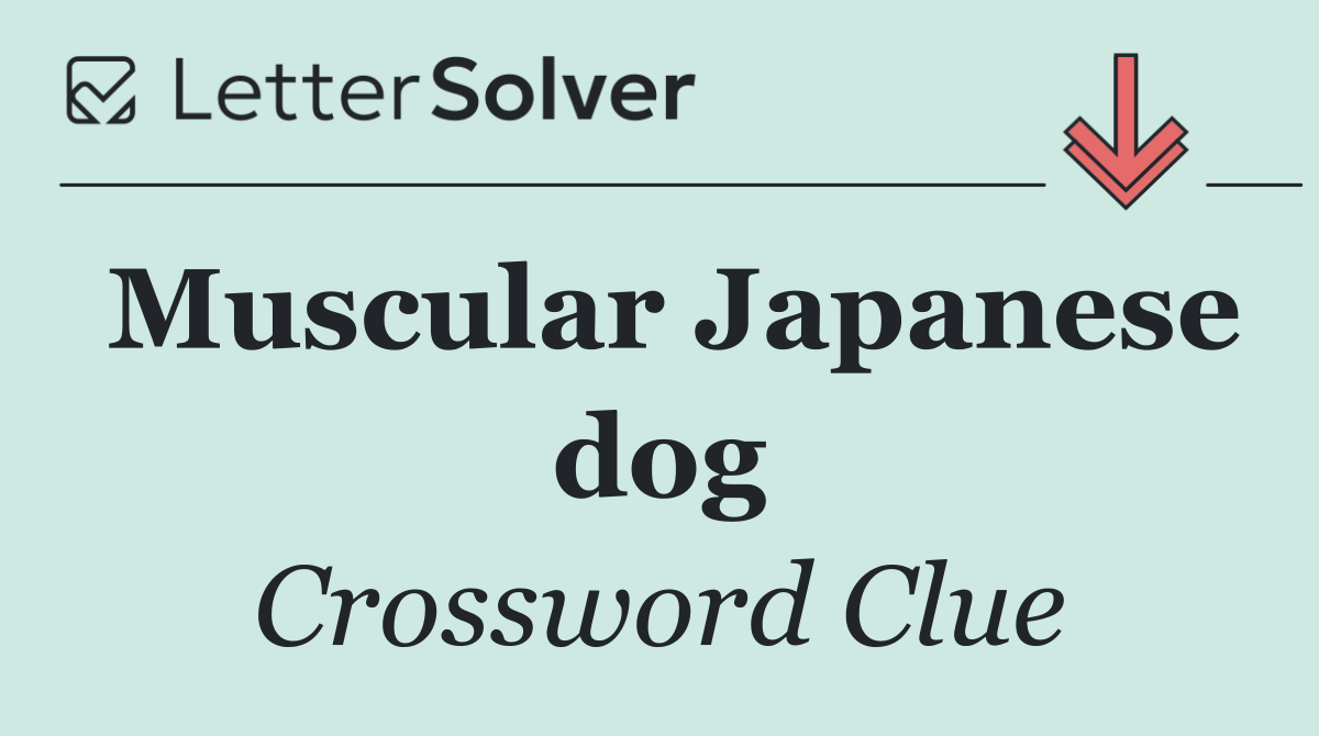 Muscular Japanese dog