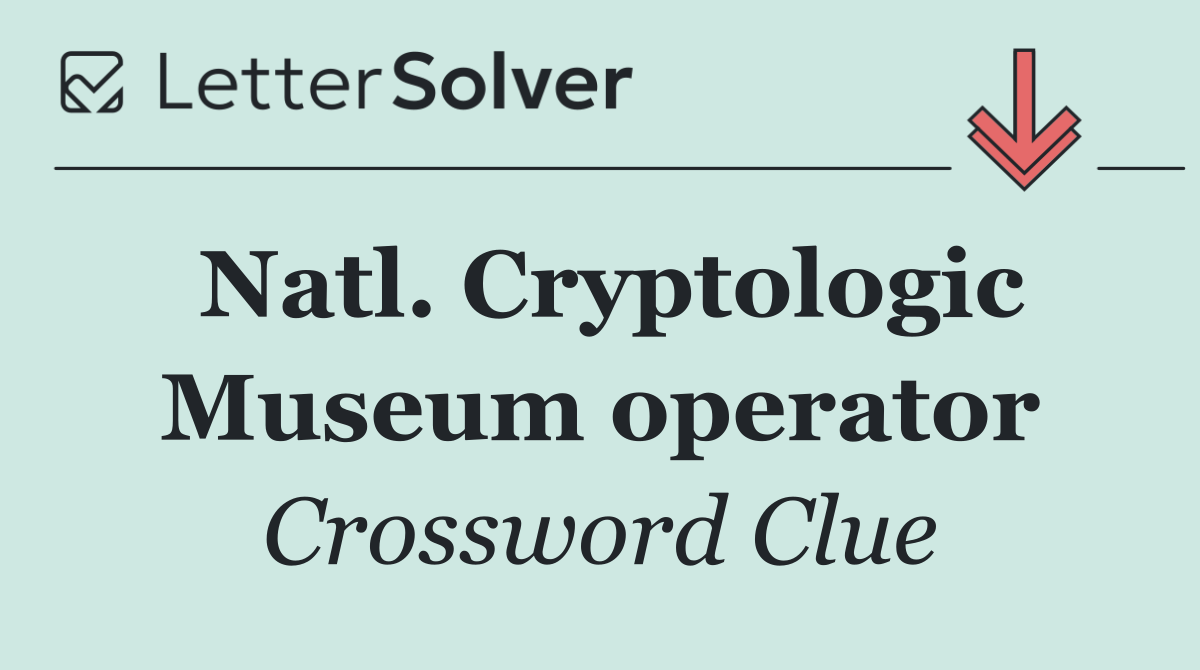 Natl. Cryptologic Museum operator