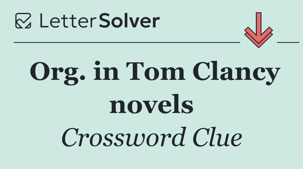 Org. in Tom Clancy novels