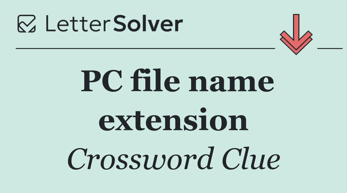 PC file name extension