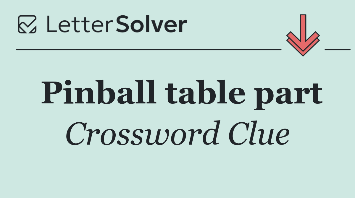 Pinball table part