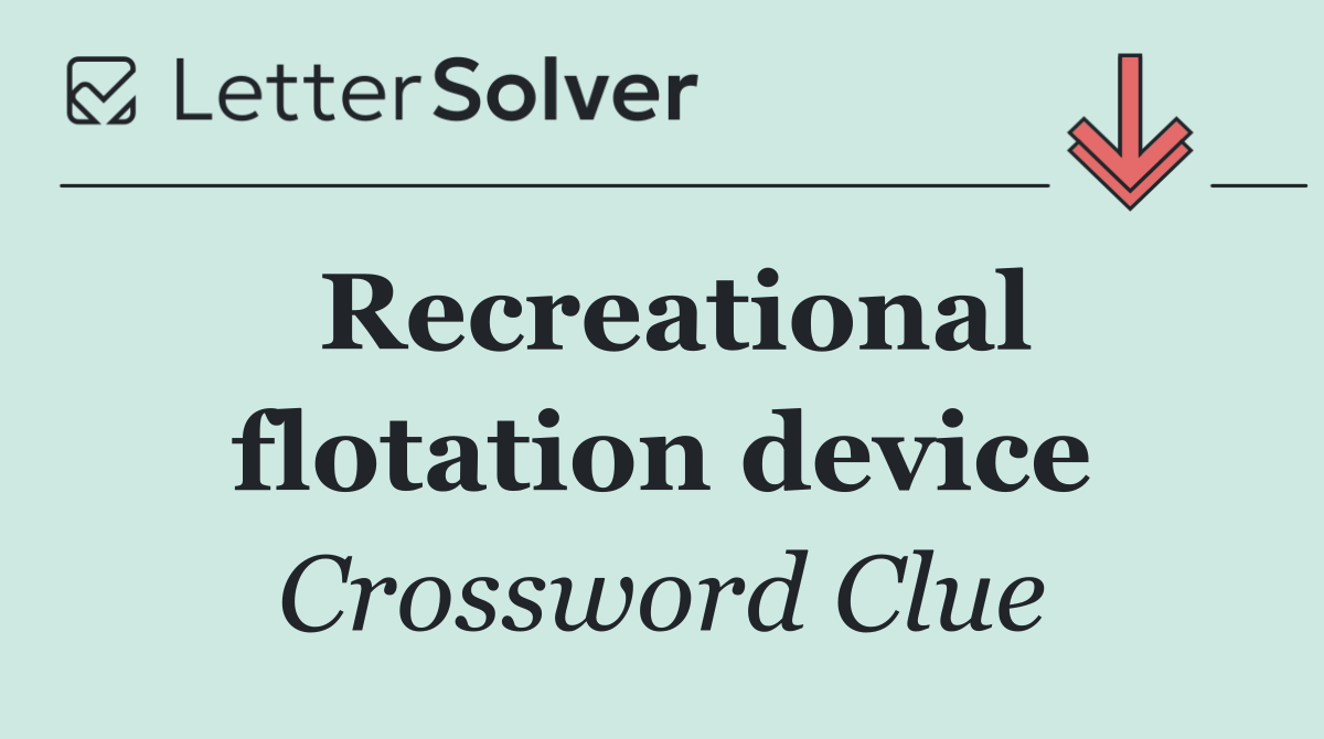 Recreational flotation device