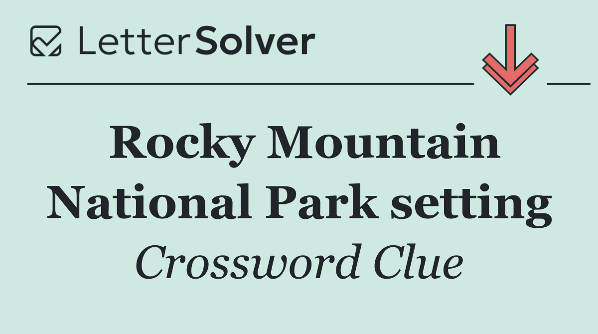 Rocky Mountain National Park setting