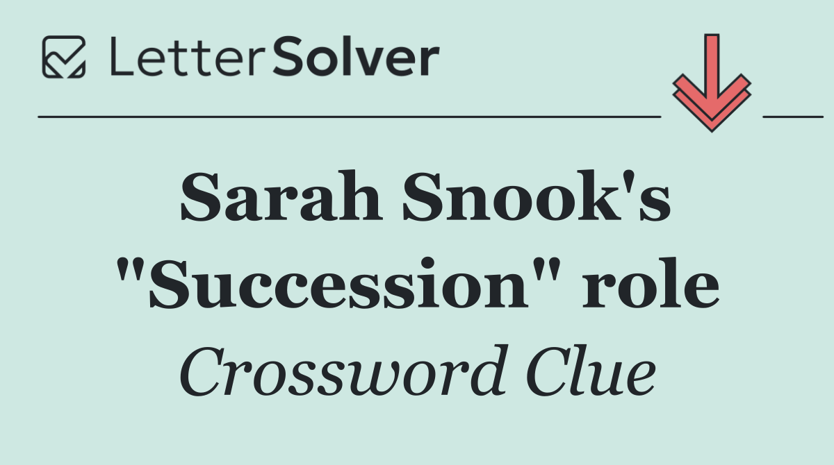 Sarah Snook's "Succession" role