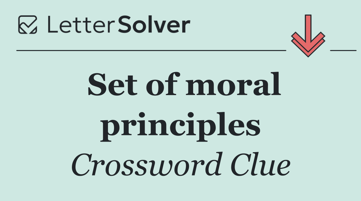 Set of moral principles