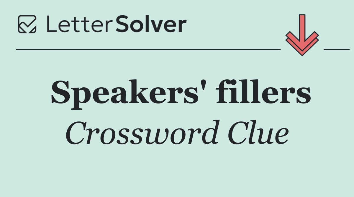 Speakers' fillers
