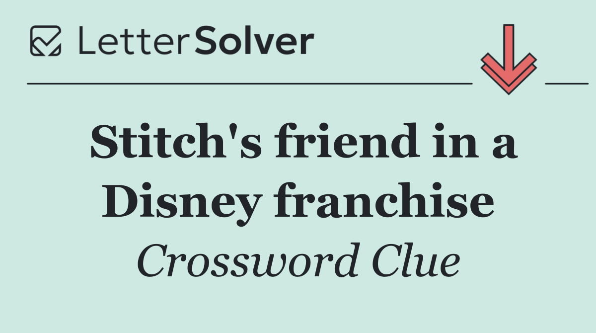 Stitch's friend in a Disney franchise