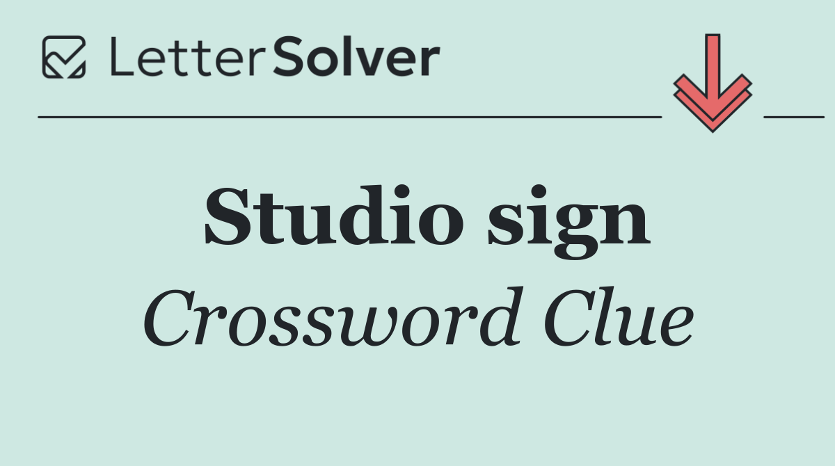 Studio sign