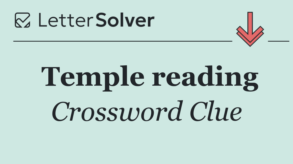 Temple reading