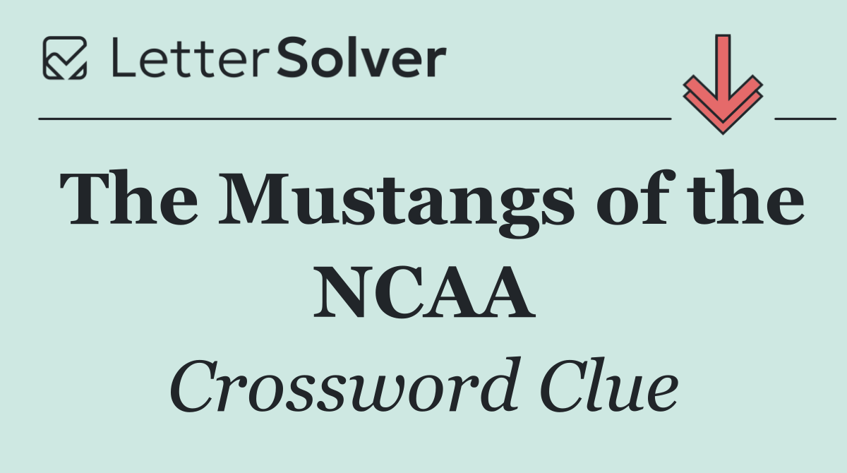 The Mustangs of the NCAA
