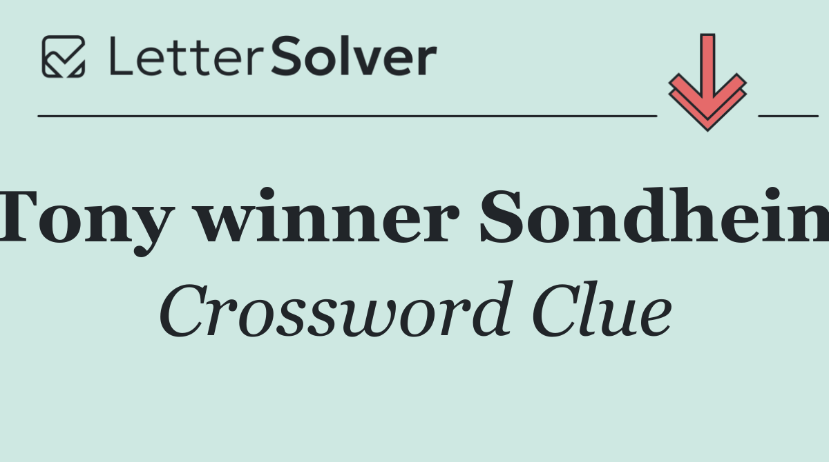 Tony winner Sondheim