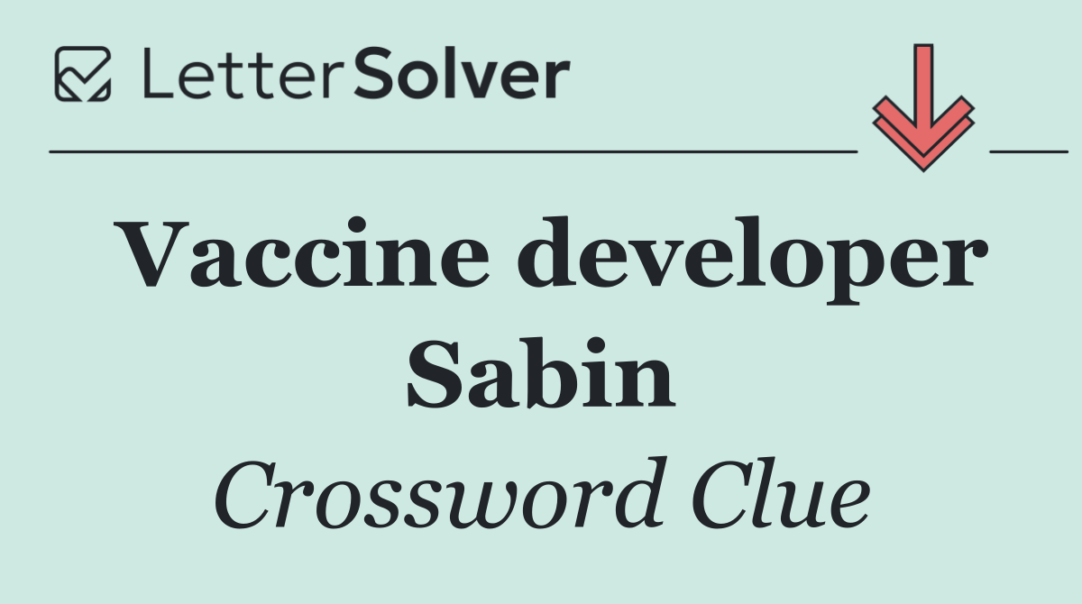 Vaccine developer Sabin