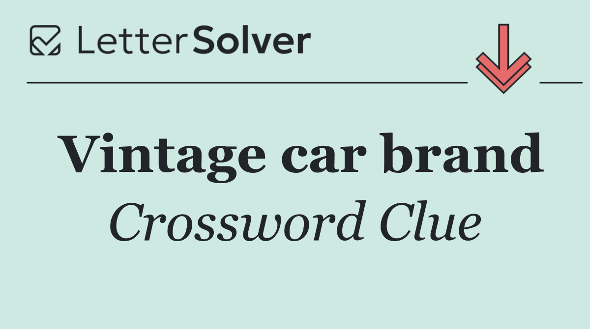 Vintage car brand